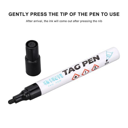Ear Tag Marking Pen, Ear Tag Pen Water proof Strong Penetration Black Ink Marking Portable Long Lasting Not Fading for Pig Cow Sheep