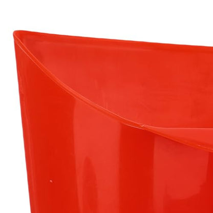 Eujgoov Large Feed Scoop, Enclosed Plastic Bucket Shovel with Side Handle for Sand Ice Cereals Livestock Dry Food, Red