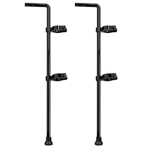 VIVIDA Black Chain Link Drop Rod 1-5/8" x 32", Fence Gate Cane Bolts Drop Rod Pin Latch for Single or Double Gate, Black Chain Link Gate Hardware, 2 Pack - size: 1-5/8" × 32" (2 PACK)