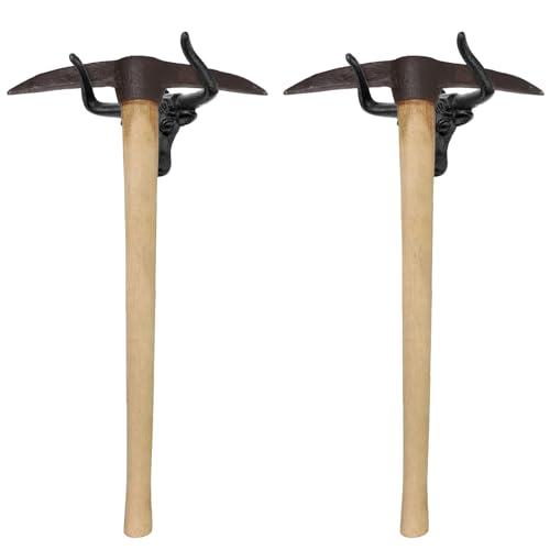 Foraineam 4 Pack Cowboy Hat Rack for Wall, Animal Head Metal Cowboy Hat Hanger Cap Holder, Cast Iron Western Longhorn Hooks for Closet Bedroom Living Room Hats Storage and Display Rustic Men's Gift
