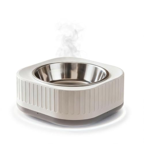 Heated Water Bowl, with Waterproof Design, Keeps Water Warm (35-40°C) in Gardens, Thermostatic Control Anti-Freeze Heated Pet Water Bowl for Chicken,Duck,Goose,Rabbit (Gray)