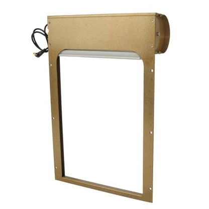 Auto Chicken Door, Battery Powered LED Display Automatic Chicken Door Opener for Duck (Gold) - color: Gold