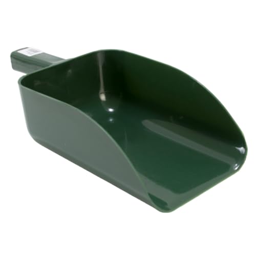 Jeffers Feed Scoop for Horses, Livestock, Pets, Chickens, Goats – 5 Pint 2.5 Quart Heavy-Duty Plastic Grain Scoop – Durable Farm Tool for Animal Feed, Barn, Stable, Garden, Dog Food - Hunter Green - color: Hunter Green Feed Scoop, size: 2.5 Quart