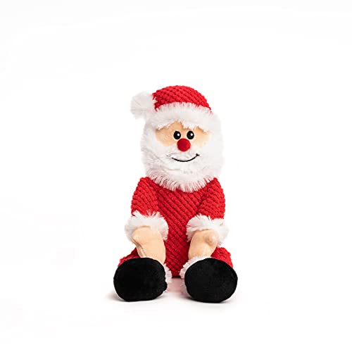 fabdog Floppies Plush Dog Toys - Cute Holiday-Themed Squeaky Dog Toy - Best Squeak Toy for All Breeds | Ideal Small Santa - color: Santa, size: Small