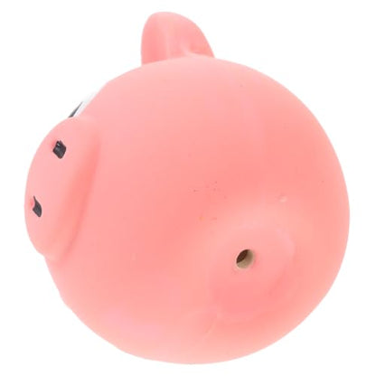 SUPVOX Cartoon Pig Head Chew Toy for Dogs 2.48In Squeaky Pet Toy for Small to Medium Puppies Interactive Indoor Outdoor Dog Chew to Protect Furniture