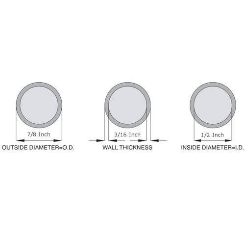 OCS Parts Silicone Tubing | High Temp, Food Grade Silicone Tubing for Brewing, Food, Beverage, Oils, Detergents, Liquids and Gases, Air, Plumbing, Ponds, AC and HVAC (3 Feet, 1/2" ID x 7/8" OD) - size: 1/2" ID x 7/8" OD, style: 3 Feet