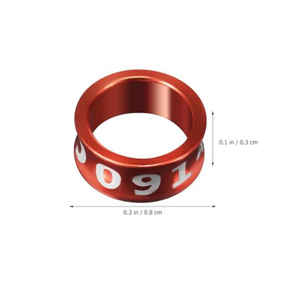 Toddmomy 50 Pcs Multicolor Aluminum Bird Leg Bands Closed Rings for Pigeons Chickens Parrots Small Birds Identification 0.31 Inch