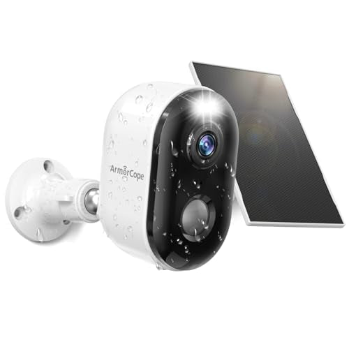 Security Cameras Wireless Outdoor, Battery Powered 2k Color Night Vision, AI Motion Detection, IP66 Weatherproof, 2-Way Talk, SD/Cloud Storage, 2.4Ghz WiFi Cameras for Home Security(with Solar Panel) - style: Solar Powered Cam
