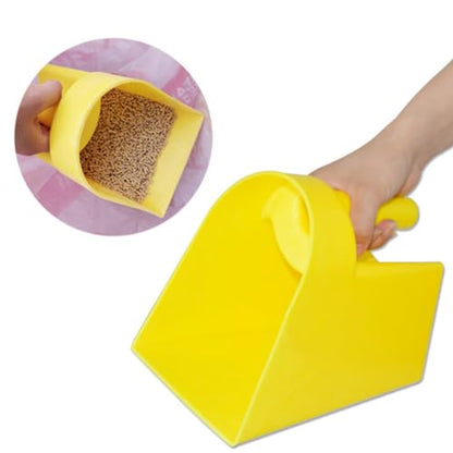 Yardwe Ergonomic Handle Plastic Scoop Multi-purpose Feeder for Livestock Feed