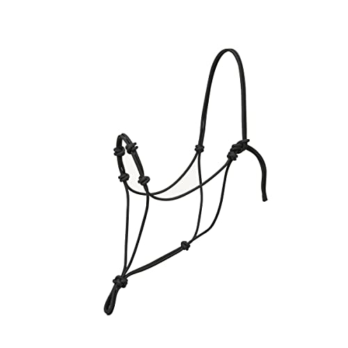 Weaver Leather Silvertip Four Knot Rope Halter - color: Black, size: Average