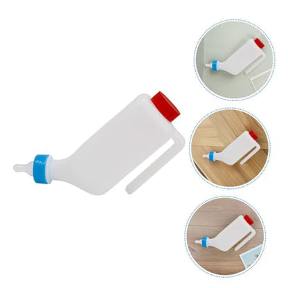 VICASKY Pig Nursing Bottle for Small Animals 1pcs Plastic Milk Feeder Detachable Nipple for Calves Lambs and Goats