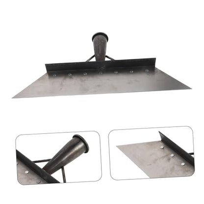 Outanaya Livestock Manure Scraper Shovel for Poultry and Pig Farm Cleaning 38cm Manganese Steel Heavy Duty Metal Dung Scraper for Barn and Stable Maintenance