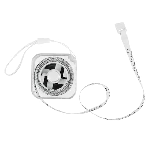 GDMINLO Square Transparent Soft Tape Measure, Dual-Scale 79inch/200cm for Body Measuring, Mini Tape Measure with Hand Strap for Tailoring, Sewing and Weight Tracking (White)