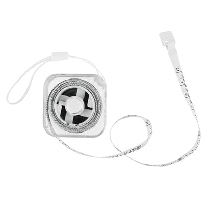 GDMINLO Square Transparent Soft Tape Measure, Dual-Scale 79inch/200cm for Body Measuring, Mini Tape Measure with Hand Strap for Tailoring, Sewing and Weight Tracking (White)