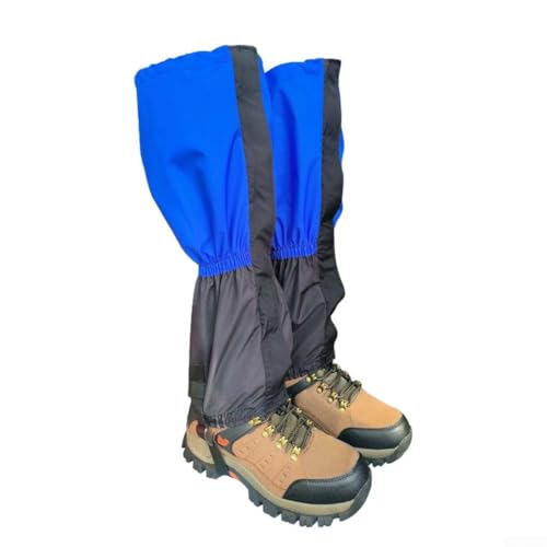 Adjustable Waterproof Boot Leg Warmers for Hiking Trekking Snow Sand and Water (Blue)