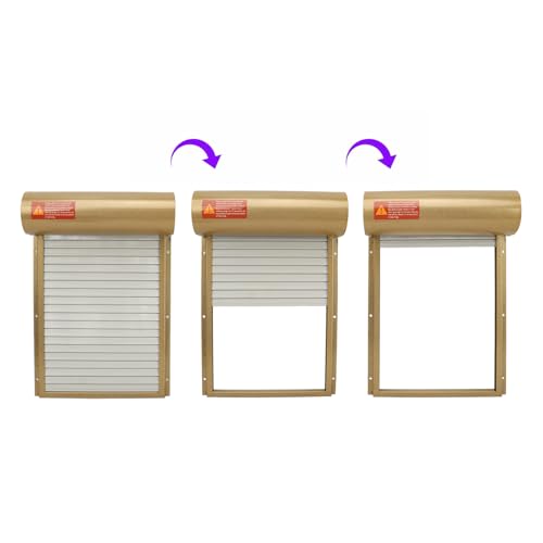 Auto Chicken Door, Battery Powered LED Display Automatic Chicken Door Opener for Duck (Gold) - color: Gold