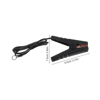 Sosoport 2pcs Electric Fence Jump Cable Kit Solar Fence Charger Wire Clips for Farm Garden Fencing System