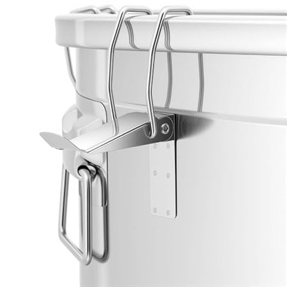304 Stainless Steel Airtight Canister, 12.68Gal Large Rice Storage Container with Handles & Lid, Food Storage Container for Flour Coffee Bean Tea Grain