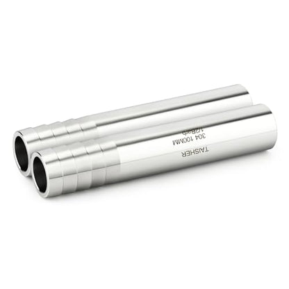 TAISHER 5PCS 304 Stainless Steel Pipe Fittings, 1/2" Barb, 4" Length Weld Nipple Cast Pipe - size: 1/2" Barb(4" Length)