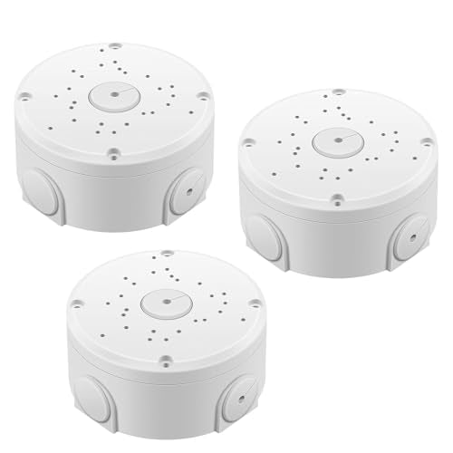 【Security Camera Junction Box】 ABS Universal Security Camera Mount Bracket for CCTV Camera 3 Pack | Waterproof Junction Box - size: 3 Pack
