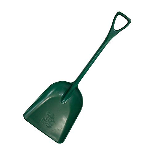 Bully Tools Heavy Duty Snow Shovel - 100% Made in the USA, One-Piece Poly Scoop for Snow, Mulch, Grain Removal, Lightweight, Portable Garden Equipment, Ideal for Driveways & Farming - 42-Inch, Green - color: Green