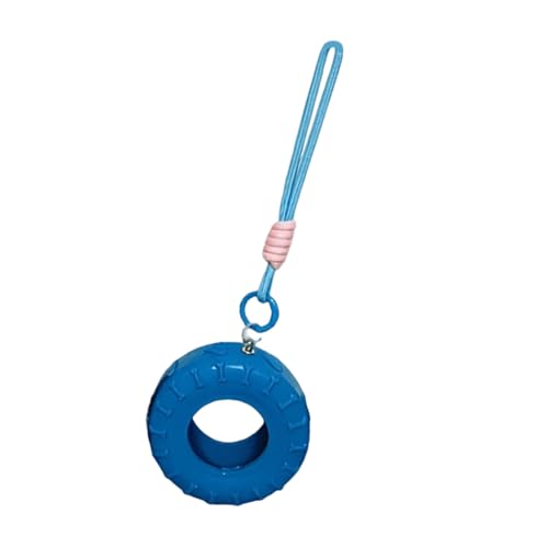 Silicones Tire Swing Toy with Adjustable Chain Fun Silicones Tire Hammock Toy for Small Pet Cage Entertainment - color: Blue