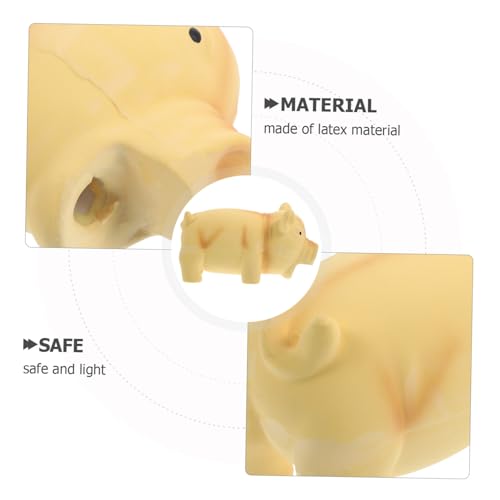 BESPORTBLE Dog Chewing Toy for Teeth Grinding Pig Shaped Squeaky Teething Plaything for Dogs and Puppies Interactive Pet Toy to Furniture Damage