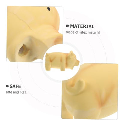 BESPORTBLE Dog Chewing Toy for Teeth Grinding Pig Shaped Squeaky Teething Plaything for Dogs and Puppies Interactive Pet Toy to Furniture Damage