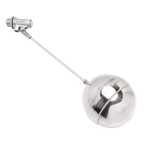 Stainless Steel Float Ball Valves - 1/2" NPT Male Thread Flow Control Float Sensor Valve Automatic Water Level Control Float For Tank Pond Water Tower (pack of 2) - size: 0.5 Inch