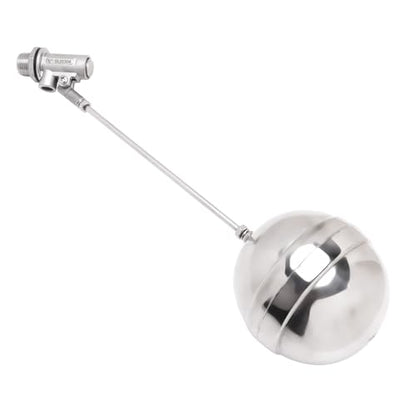 Stainless Steel Float Ball Valves - 1/2" NPT Male Thread Flow Control Float Sensor Valve Automatic Water Level Control Float For Tank Pond Water Tower (pack of 2) - size: 0.5 Inch