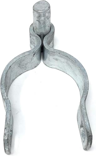 Chain Link Gate Post Hinge - Heavy Duty Pressed Steel - Includes Carriage Bolts & Nuts (Galvanized Steel, 1-5/8") - color: Galvanized Steel, size: 1-5/8 Inch