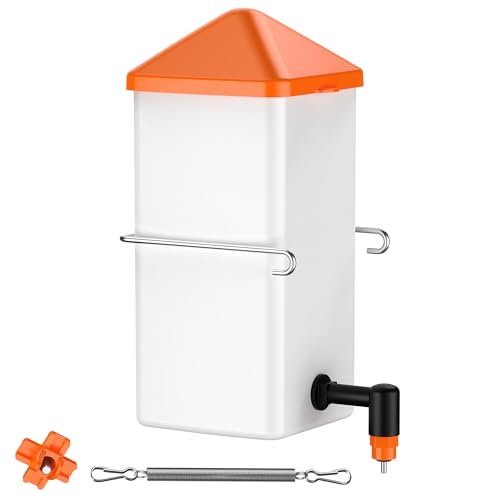 Eggluuz 1L Baby Chick Waterer with 2 Chicks Nipple Drinker and Anti-Roost Cone