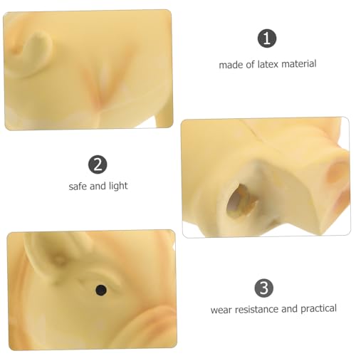 ibasenice Dog Chew Toy Cartoon Pig Molar Toy for Indoor Play Biting Resistant Squeaky Easy to Clean for Dogs