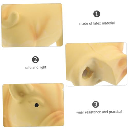 ibasenice Dog Chew Toy Cartoon Pig Molar Toy for Indoor Play Biting Resistant Squeaky Easy to Clean for Dogs
