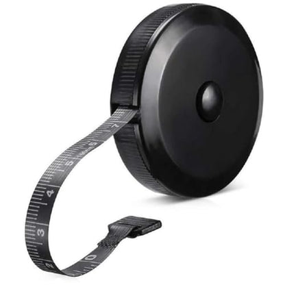 Mini Retractable Tape Measure, Black, 150cm Portable Sewing Measuring Tape with Keychain, Tailor Ruler for Clothing Size