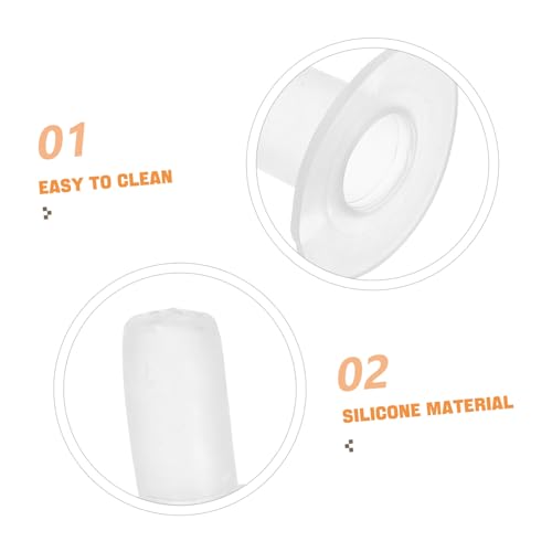 Mipcase 5pcs Animal Teat Nipple for Calves and Goats Soft Feeding Nipple Accessories Easy to and Replace for Pet Nursing Bottles