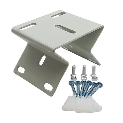 Outdoor Security Camera Corner Mount, White Metal Bracket, 4 Pack | 90-degree clamp, 2.2-4.3 in diameter range, eaves and stairwell placement, hardware included - size: 4 Pack