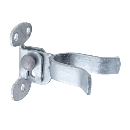 VIVIDA 1-5/8" Chain Link Wall Mount Latch, Gate Fork Latch for 1-5/8" Gate Frame, Galvanized Steel, with Padlock Hole, Mounts to Wooden Fence Post or Wall, 1 PCS - size: 1-5/8" (1 PCS)