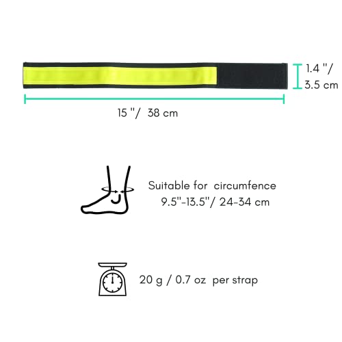 Vincita Reflective Bands - Highly Visible Safety Reflective Bands for Cycling, Walking, Running, and Hiking - Suitable with Molle Webbing On Backpack (Pair of 2) - color: Pink