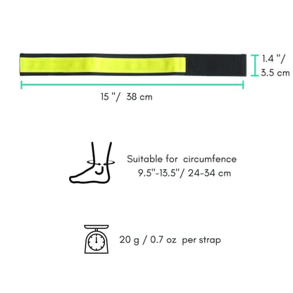 Vincita Reflective Bands - Highly Visible Safety Reflective Bands for Cycling, Walking, Running, and Hiking - Suitable with Molle Webbing On Backpack (Pair of 2) - color: Pink