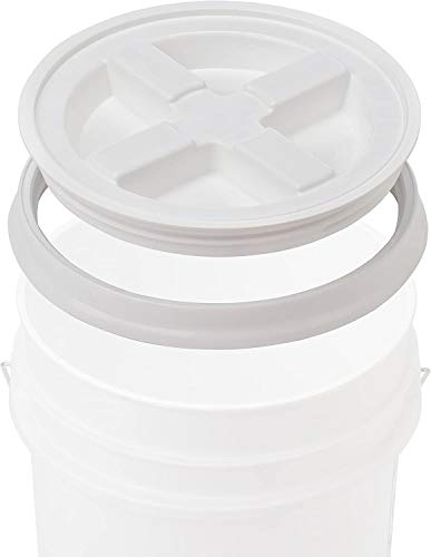 House Naturals 5 Gallon Pink Food Grade BPA Free Made in USA Plastic Storage Bucket with Lid Cover (Pack of 3) (with Scarlet Red Screw on Airtight Lids) - color: With Red Screw on Lids