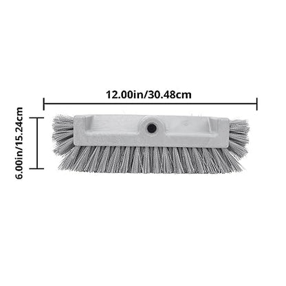 SPARTA 40422EC26 Floor Scrub Brush Head, Multi-Level, Dual Surface Plastic Block with Side Bristles, Crimped Polyester, Threaded Handle Hole, Ideal for Wide and Tight Spaces, BPA Free, 12 Inches, Pink - color: Pink