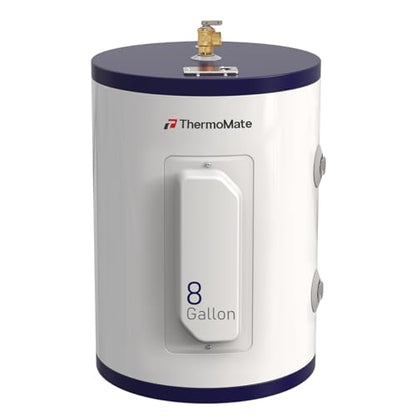 ThermoMate Tank Water Heater Electric, 8 Gallon Small Point of Use Residential Hot Water Heater, 1500W 120Volt Compact, Adjustable Thermostat, UL Listed (ES900) - style: 8 Gallons