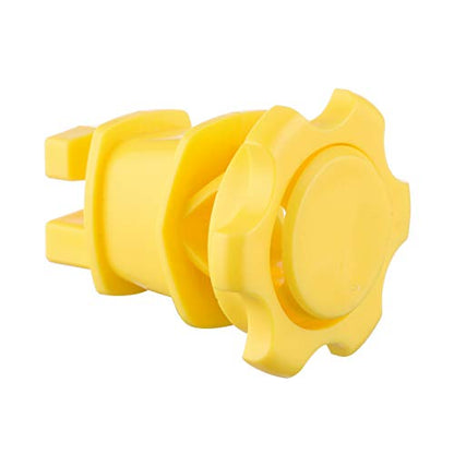 25PCS Screw Tight Round Post Insulator, Electric Fence Wire Holding Insulator, Two Piece Suit (Yellow) - color: Yellow