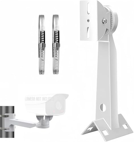 11.8'' (300mm) Heavy Duty CCTV Camera Mount Bracket - Weatherproof Pole/Wall/Corner Mount, Adjustable 90° Tilt for Bullet/PTZ/Dome IP Security Cameras