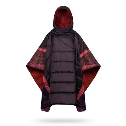 Camping Blanket,Hoodie Blankets Poncho Outdoor Waterproof Windproof Warm Durable & Portable for Stadium, Concerts, Car,Travel, Beach, Picnic, Grass,75 * 57 inch - color: Moon Night