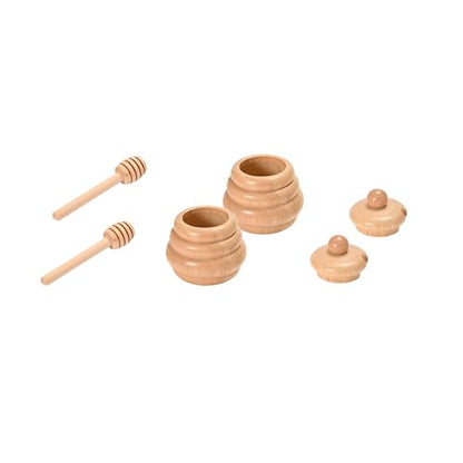 2pcs Wooden Beehive Toys with lid and Honey Stick, Sorting Stacking Toys for Toddlers Montessori Wooden Toy for Toddlers, Sensory Bin Toys for 3 4 5 Years Old - style: Honey Pot