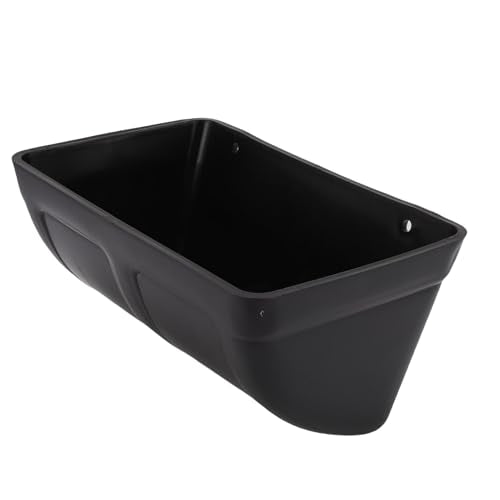 Brrnoo Hanging Poultry Feeder, Plastic Hanging Chicken Feeder Trough Large Capacity Space Saving Design Minimizes Feed Waste with Generous Feeding Area for Farm Coop or Yard (Black) - color: Black
