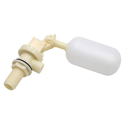 1/2 Inch Float Valve Kit Adjustable Arm Auto Water Level Control | PVC Float Ball Valve for Auto Fill For Water Tank, Pool, Fountain, Swamp Coolers, Automatic Waterer, Dog Water Bowl Dispenser