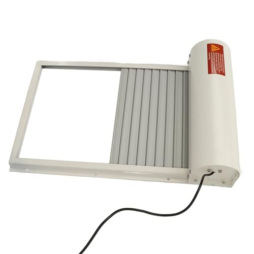 Automatic Chicken Coop Door, Solar Powered Chicken Door Opener with Timer LED Display for Duck Goose Poultry Safety (White) - color: White